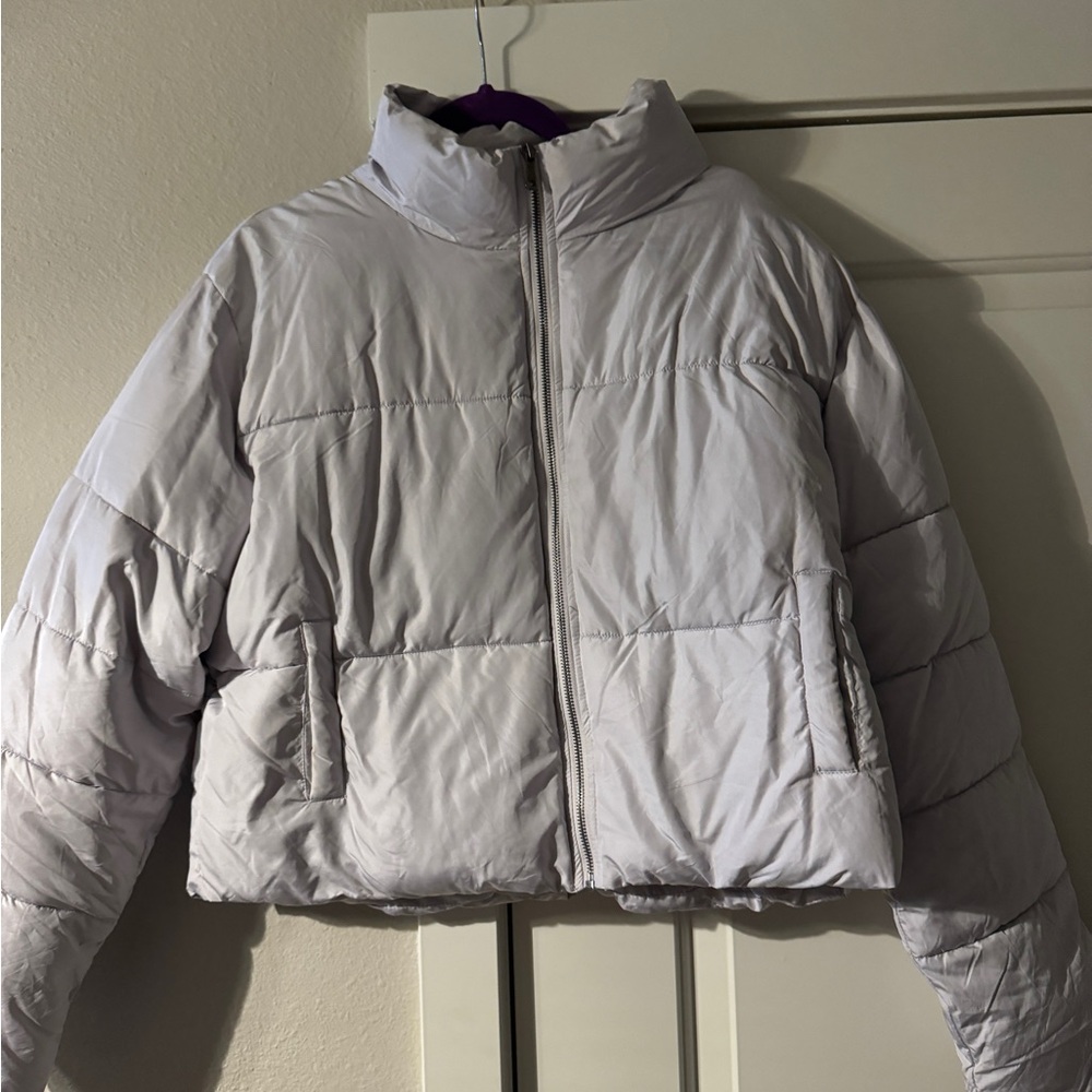 Double Zero Women's Puffer Jacket - Light Gray